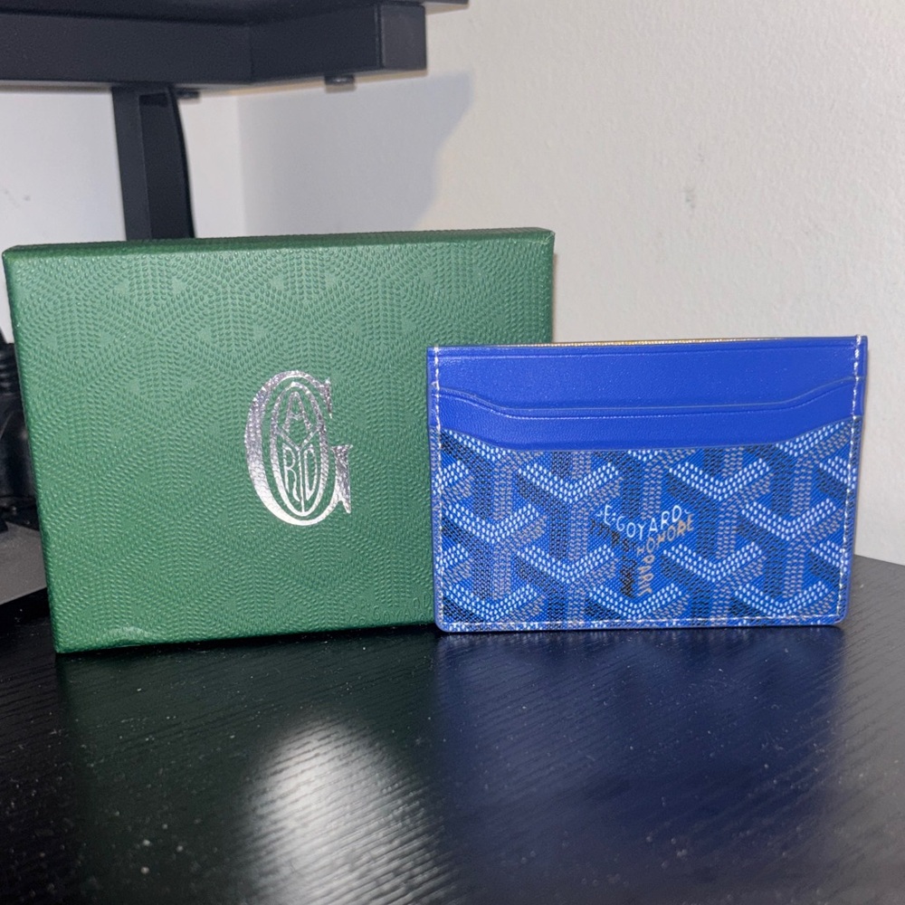Goyard Blue and Green Card Holder